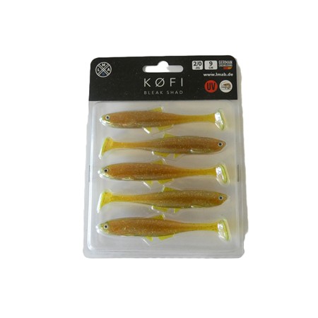 Leurre Souple Lmab Bleak Shad - 9Cm - Motoroil - Par 5