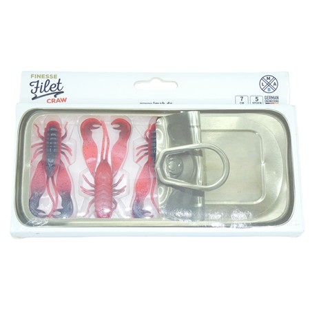 Leurre Souple Lmab Filet Craw - 7Cm - Red Craw - Par 5