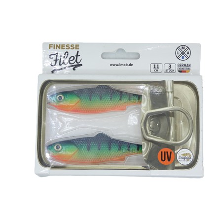 Leurre Souple Lmab Finesse Filet - 11Cm - Firetiger - Par 3