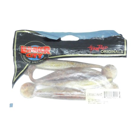Leurre Souple Lunker City Swim Fish 125Mm - Couleur N°213 - Par 4