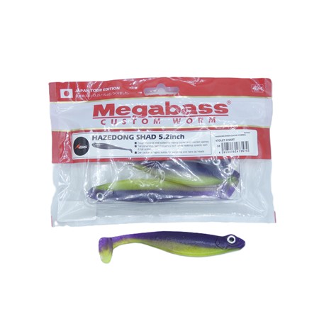 Leurre Souple Megabass Hazedong Shad 5.2 - 12.5Cm - Violet Chart - Par 4