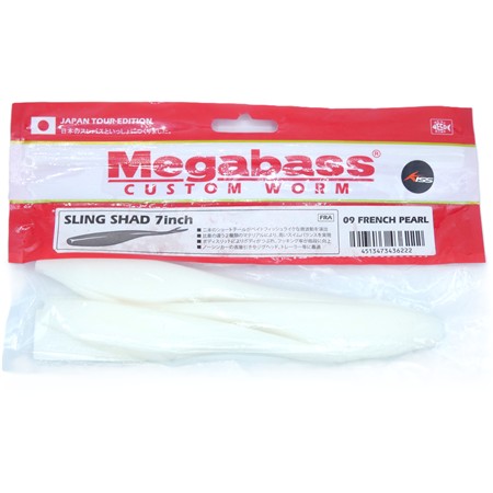 Leurre Souple Megabass Sling Shad 7 - 17.5Cm - French Pearl - Par 3