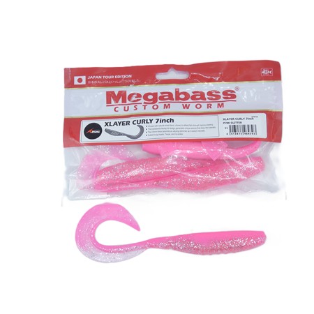 Leurre Souple Megabass X-Layer Curly - 17Cm - Pink Glitter - Par 4