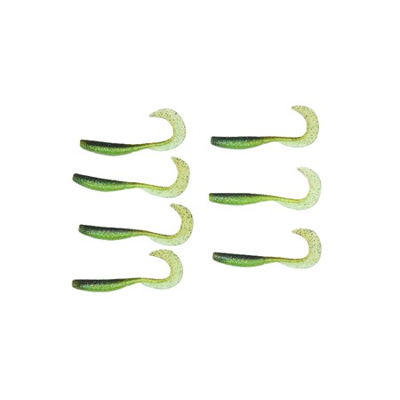 Leurre Souple Megabass X-Layer Curly - 8Cm - Green Pumpkin Chartreuse - Par 7