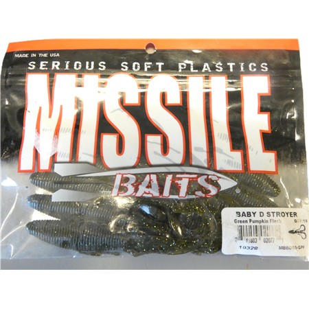 Leurre Souple Missile Baits Baby D Stroyer - 12.7Cm - Candy Grass - Par 10