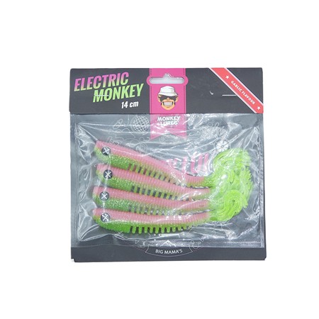 Leurre Souple Monkey Lures Hairy Lui In - 14Cm - Electric Monkey - Par 3