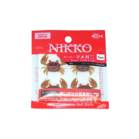 Leurre Souple Nikko Super Little Crab - 3Cm - Pumpkin - Par 4