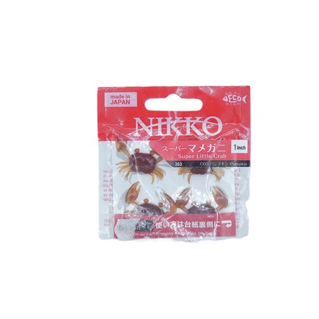 Leurre Souple Nikko Super Little Crab - 3Cm - Pumpkin - Par 4