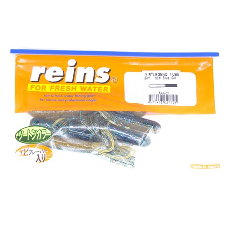 Leurre Souple Reins Legend Tube 3,5” - 9Cm - New Blue Gill - Par 6