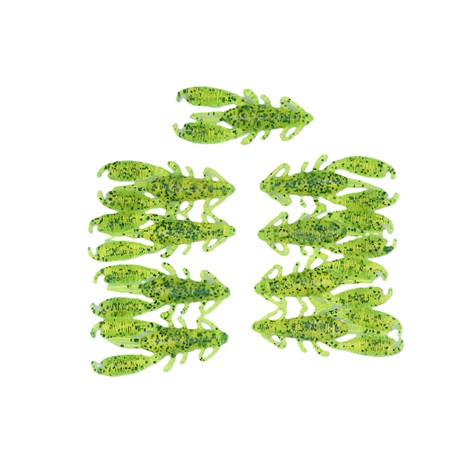 Leurre Souple Reins Ring Craw Mini - 6.5Cm - Chartreuse Pepper - Par 9