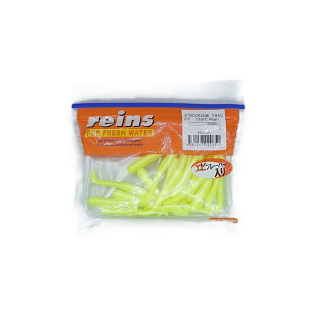 Leurre Souple Reins Rockvibe Shad 2” - 5Cm - 015 - Chartreuse Pearl
