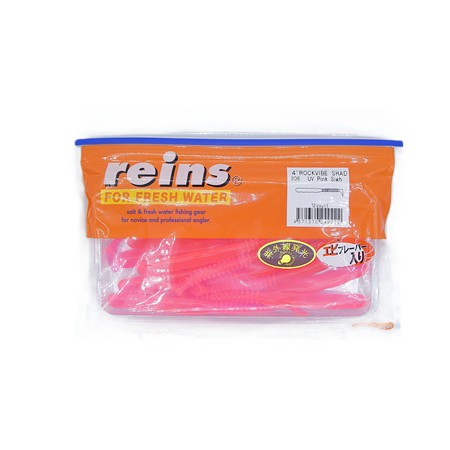 Leurre Souple Reins Rockvibe Shad 4” - 10Cm - 206 - Uv Pink Sight - Par 6