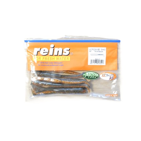 Leurre Souple Reins Rockvibe Shad 4” - 10Cm - B87 - Stickleback - Par 6