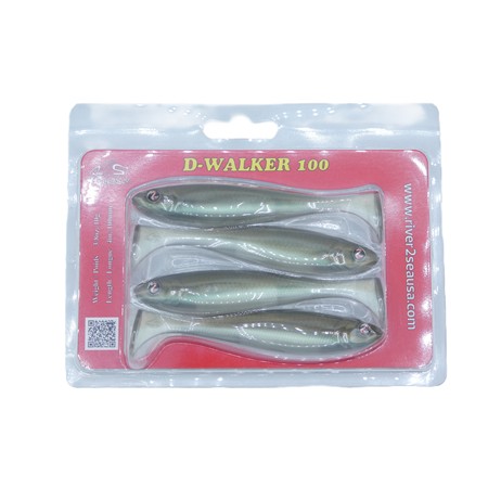 Leurre Souple River2sea D-Walker 100 - 10Cm - Silver Side - Par 4