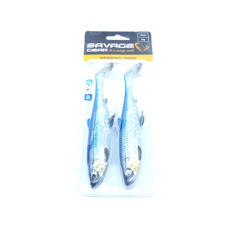 Leurre Souple Savage Gear 3D Herring Shad V2 - 15Cm - Blue Silver - Par 2