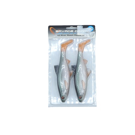 Leurre Souple Savage Gear 3D River Roach - 18Cm - Green Silver Ghost