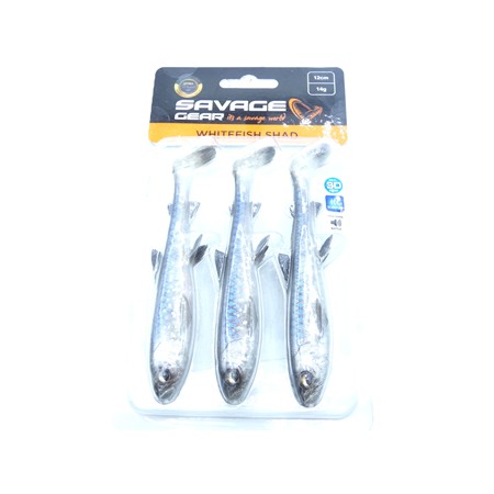 Leurre Souple Savage Gear 3D Whitefish Shad - 12Cm - Whitefish - Par 2