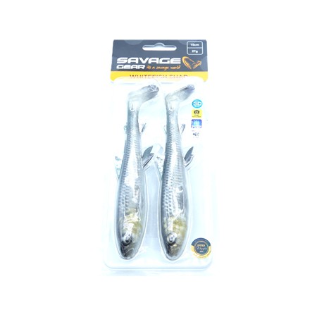 Leurre Souple Savage Gear 3D Whitefish Shad - 15Cm - Green Silver - Par 2