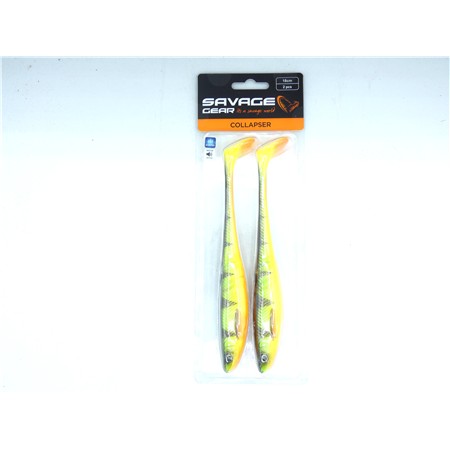 Leurre Souple Savage Gear Collapser - 18Cm - Firetiger - Par 2