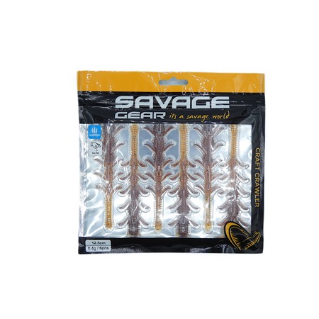 Leurre Souple Savage Gear Craft Crawler - 12.5Cm - Motoroil Uv - Par 6