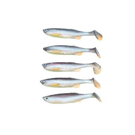 Leurre Souple Savage Gear Fat Minnow T-Tail - 7.5Cm - Smelt - Par 5