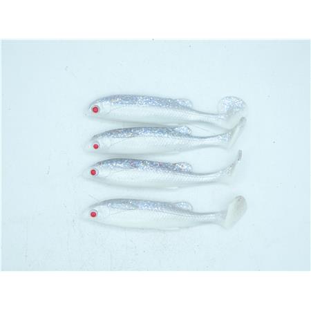 Leurre Souple Savage Gear Fat T-Tail Minnow - 10.5Cm - White Silver - Par 5