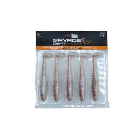 Leurre Souple Savage Gear Gobster Shad - 11.5Cm - Firecracker - Par 5