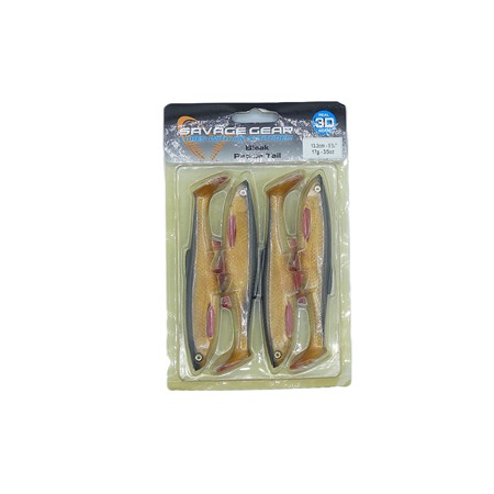 Leurre Souple Savage Gear Lb 3D Bleak Paddle Tail - 13.2Cm - Rudd Minnow - Par 4