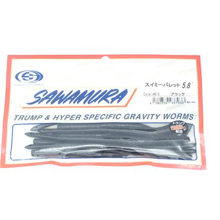 Leurre Souple Sawamura Swimmy Bullet 5.8'' - 14.5Cm - Couleur 12 - Par 8