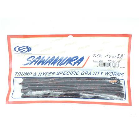 Leurre Souple Sawamura Swimmy Bullet 5.8'' - 14.5Cm - Couleur 36 - Par 8