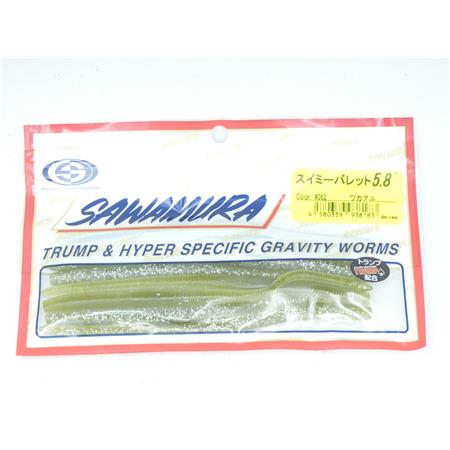 Leurre Souple Sawamura Swimmy Bullet 5.8'' - 14.5Cm - Couleur 62 - Par 8