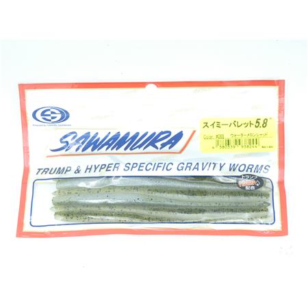 Leurre Souple Sawamura Swimmy Bullet 5.8'' - 14.5Cm - Couleur 68 - Par 8