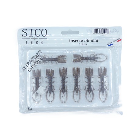 Leurre Souple Sico Lure Insecte - 6Cm - Gammare - Par 8