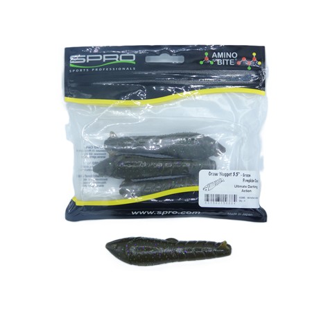 Leurre Souple Spro Craw Nugget - 8.9Cm - Green Pumpkin Candy - Par 4