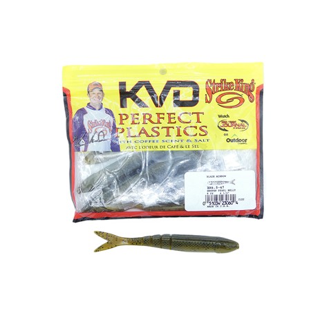 Leurre Souple Strike King Kvd Perfect Plastics Blade Minnow - 11.5Cm - Green Pumpkin Pearl Belly - Par 8
