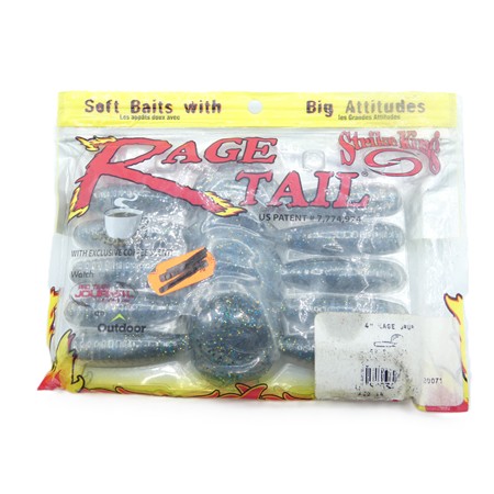 Leurre Souple Strike King Rage Grub - 10Cm - Bluegill - Par 10