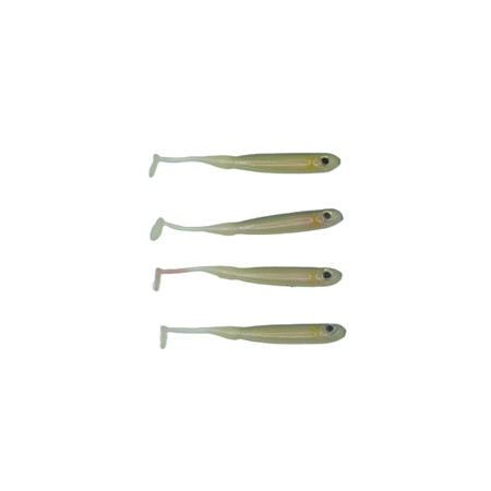 Leurre Souple Tiemco Super Shad Tail Pdl 8Cm - Lot De 4 - Par 4