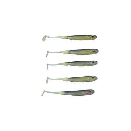 Leurre Souple Tiemco Super Shad Tail Pdl 8Cm - Lot De 5  - Par 5