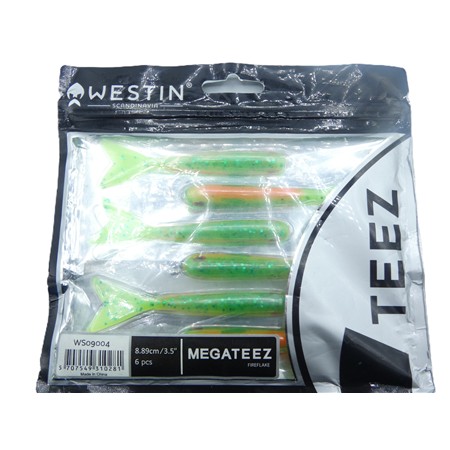 Leurre Souple Westin Mega Teez - 9Cm - Fireflake - Par 6