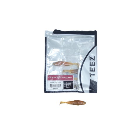 Leurre Souple Westin Stanley The Stickleback Shadtail - 5.5Cm - Motoroil Gold - Par 4