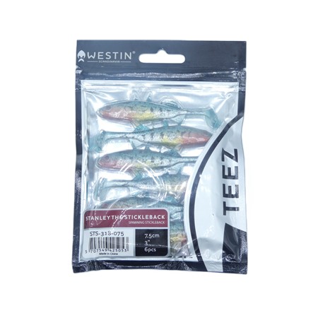 Leurre Souple Westin Stanley The Stickleback Shadtail - 7.5Cm - Spawning Stickleback - Par 6