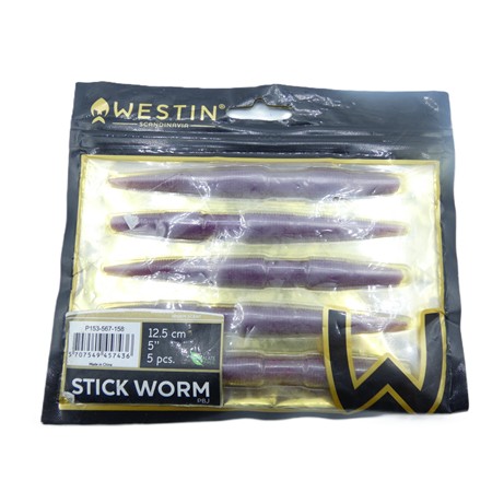 Leurre Souple Westin Stick Worm - 12.5Cm - Pbj - Par 5