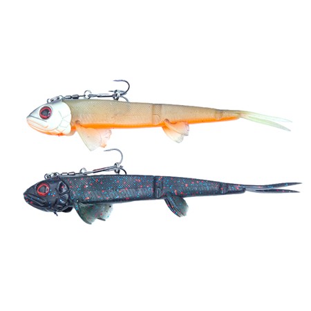 Leurre Souple Westin Twinteez Pelagic V-Tail - 20Cm - Hot Olive/Black Mamba - Par 2