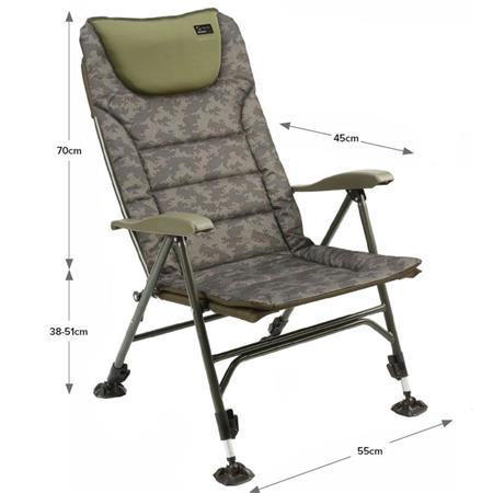 LEVEL CHAIR CARP SPIRIT MAGNUM HI BACK CHAIR CAMO