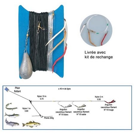 Línea De Curricán Barco Flashmer Ecoline Anguillon