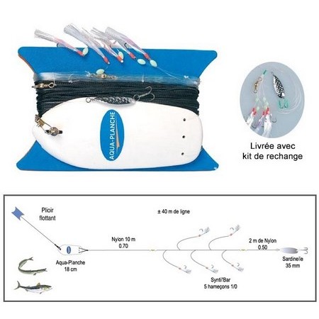 Línea De Trolling Para Barco Flashmer Ecoline Maquereau + Kit De Repuesto