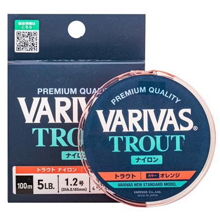 LINHA - 100M VARIVAS TROUT NYLON ORANGE - 100M
