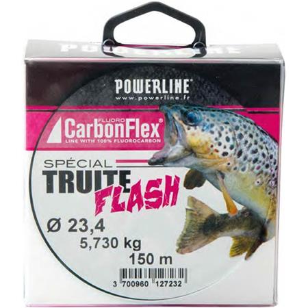 Linha - 150M Powerline Carbonflex Fluoro Truite Flash - 150M