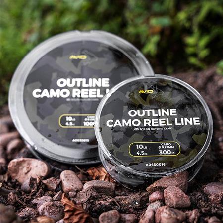 LINHA AVID CARP OUTLINE CAMO REEL LINE