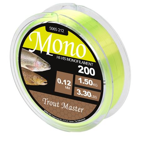 Linha - Chartreuse - 200M Trout Master Hi-Vis Mono - Chartreuse - 200M